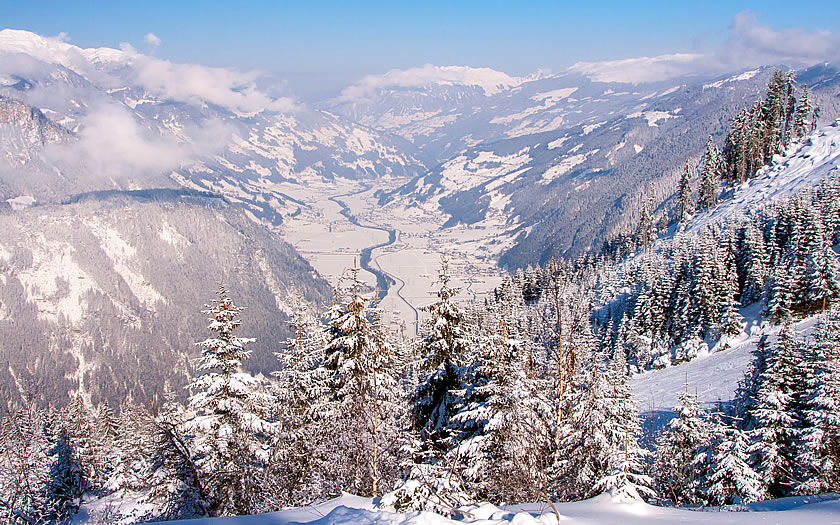 Ziller valley in winter
