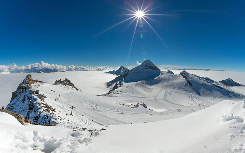 Area ski gletser Hintertux, Austria
