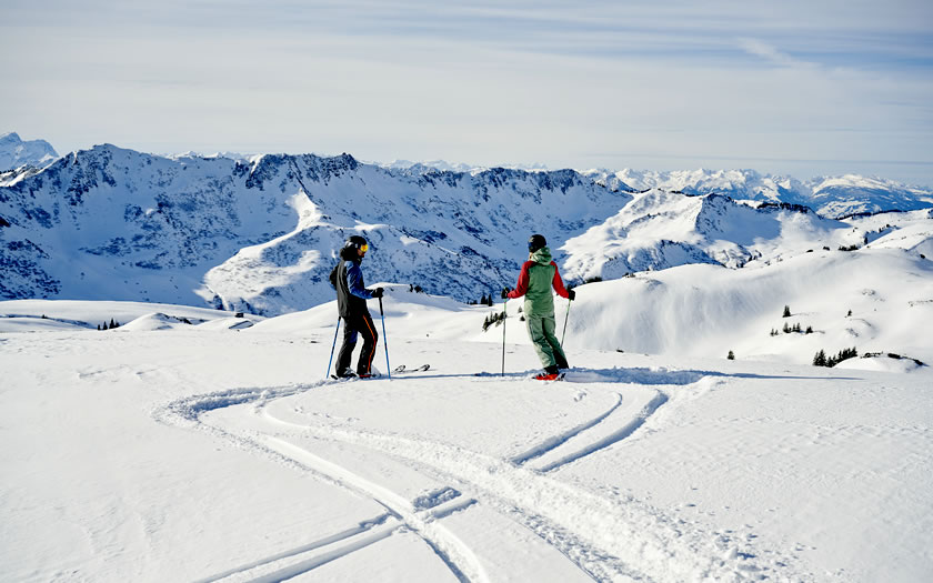 Bermain ski di wilayah Bregenzerwald di Vorarlberg