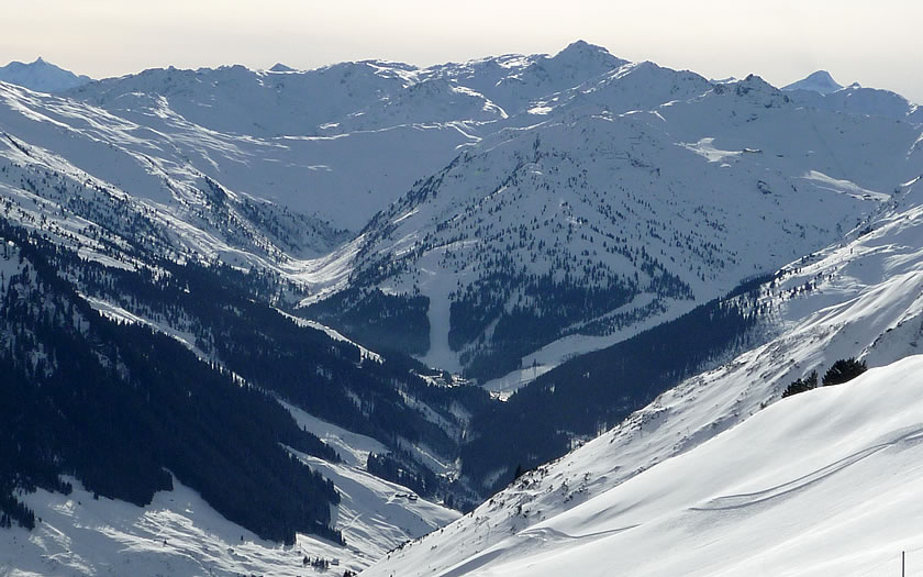 View to Hochfügen skiing