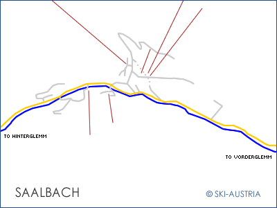Map of Saalbach