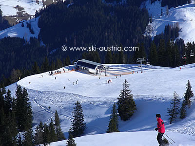 Skiing in the Wildschönau valley in Austria
