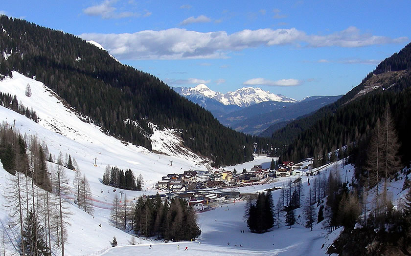 Ski run in Zauchensee Austria